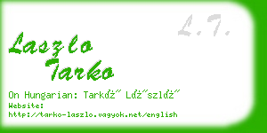 laszlo tarko business card