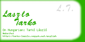laszlo tarko business card